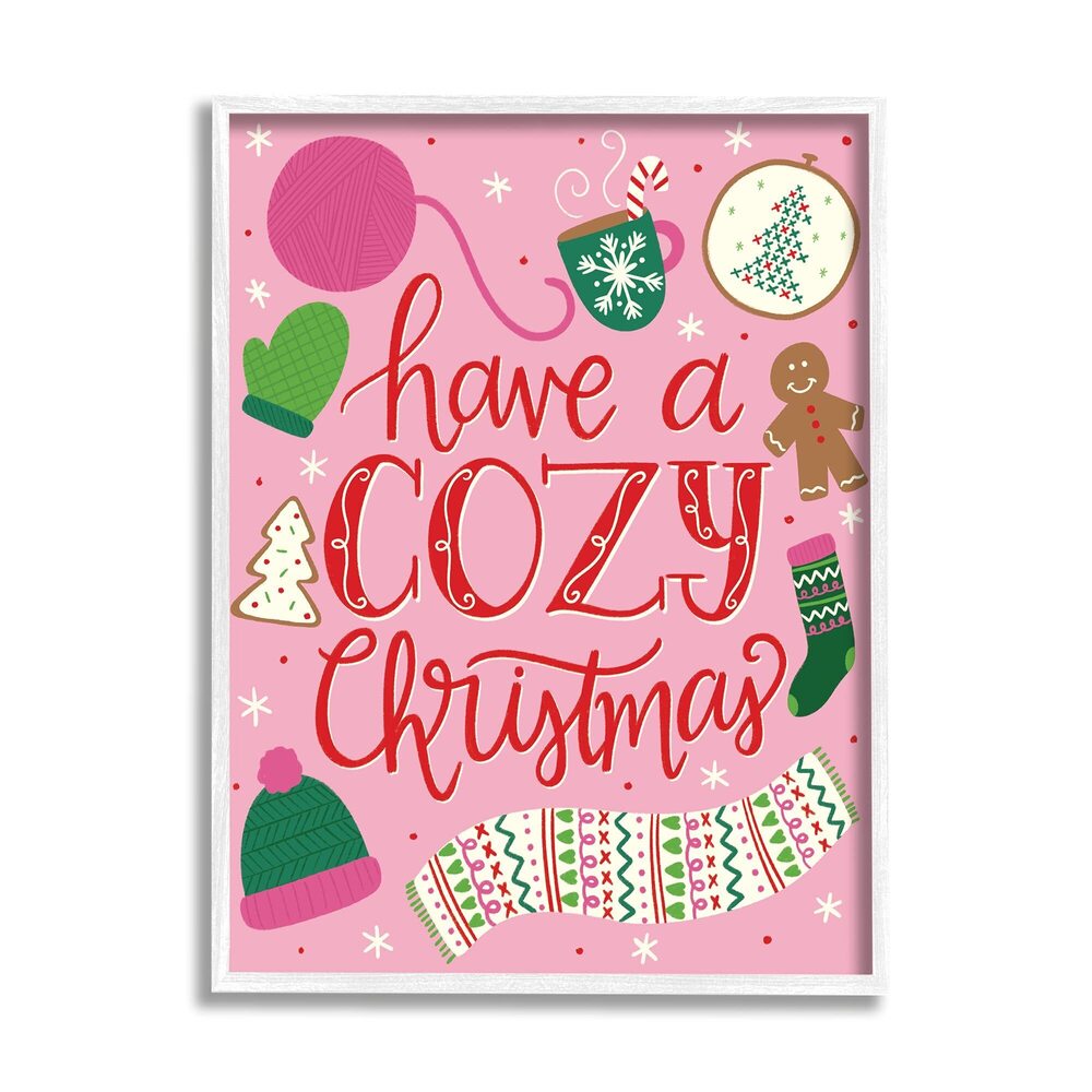 8447 Have A Cozy Christmas Festive Phrase Gingerbread Scarf